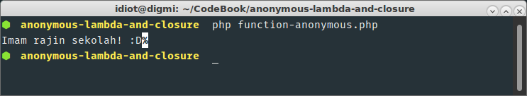 Function Anonymous